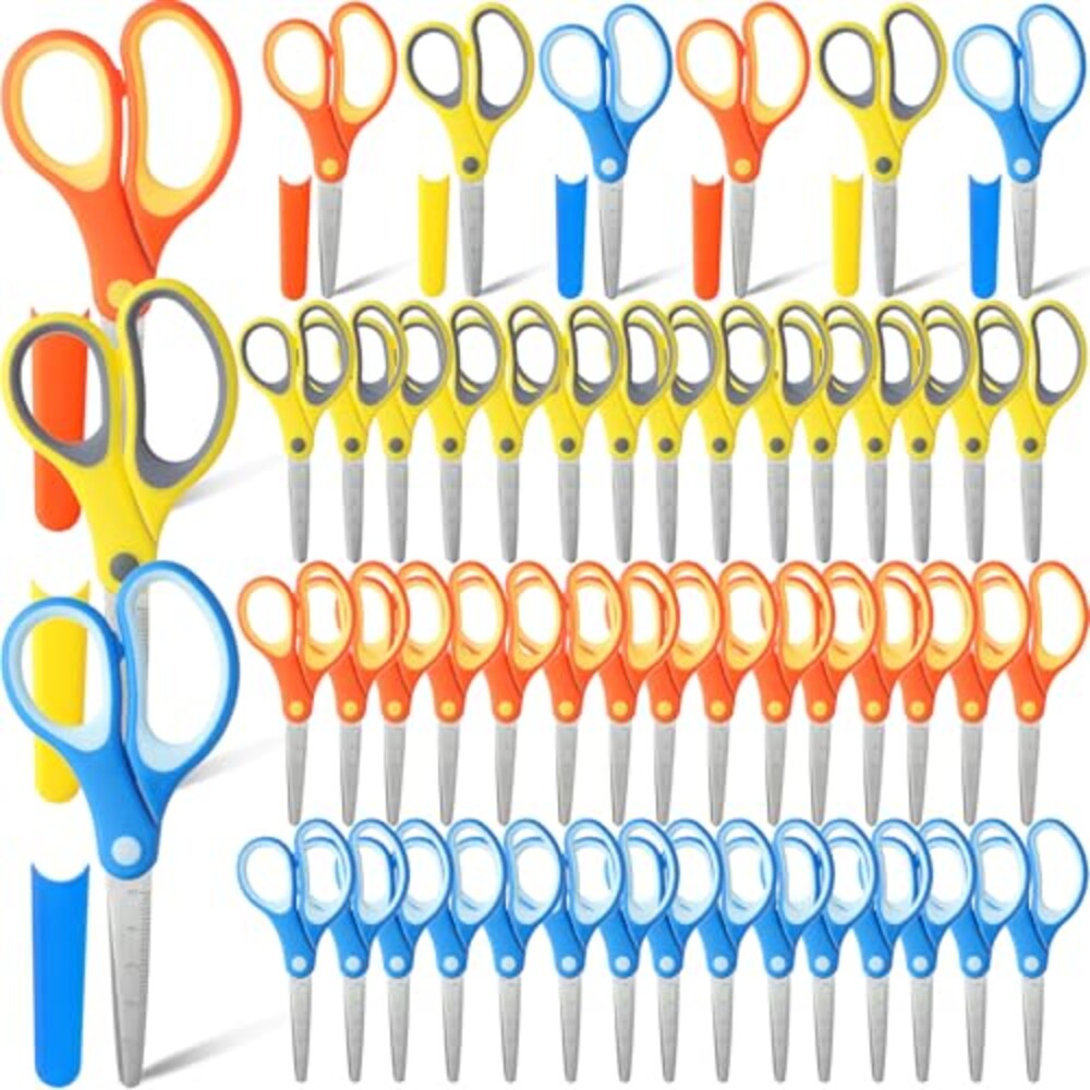 Lanties 60 Pcs Students Scissors Bulk wi