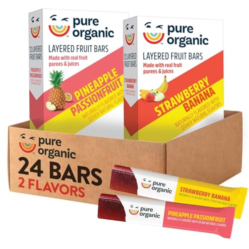 Pure Organic Layered Fruit Bars, Gluten