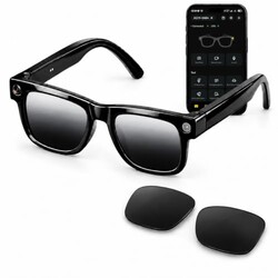AI Smart Glasses with 8MP Camera, 1080P