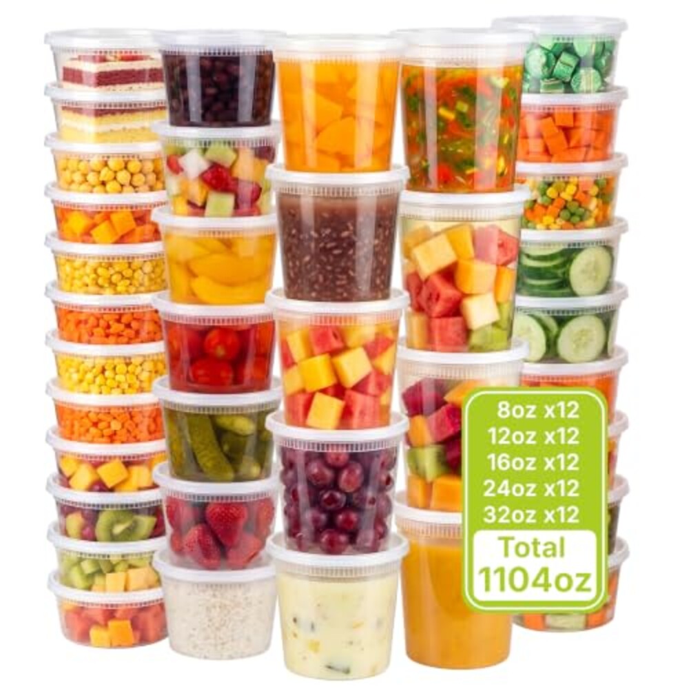 HestiaSnax 60 Sets Deli Containers with