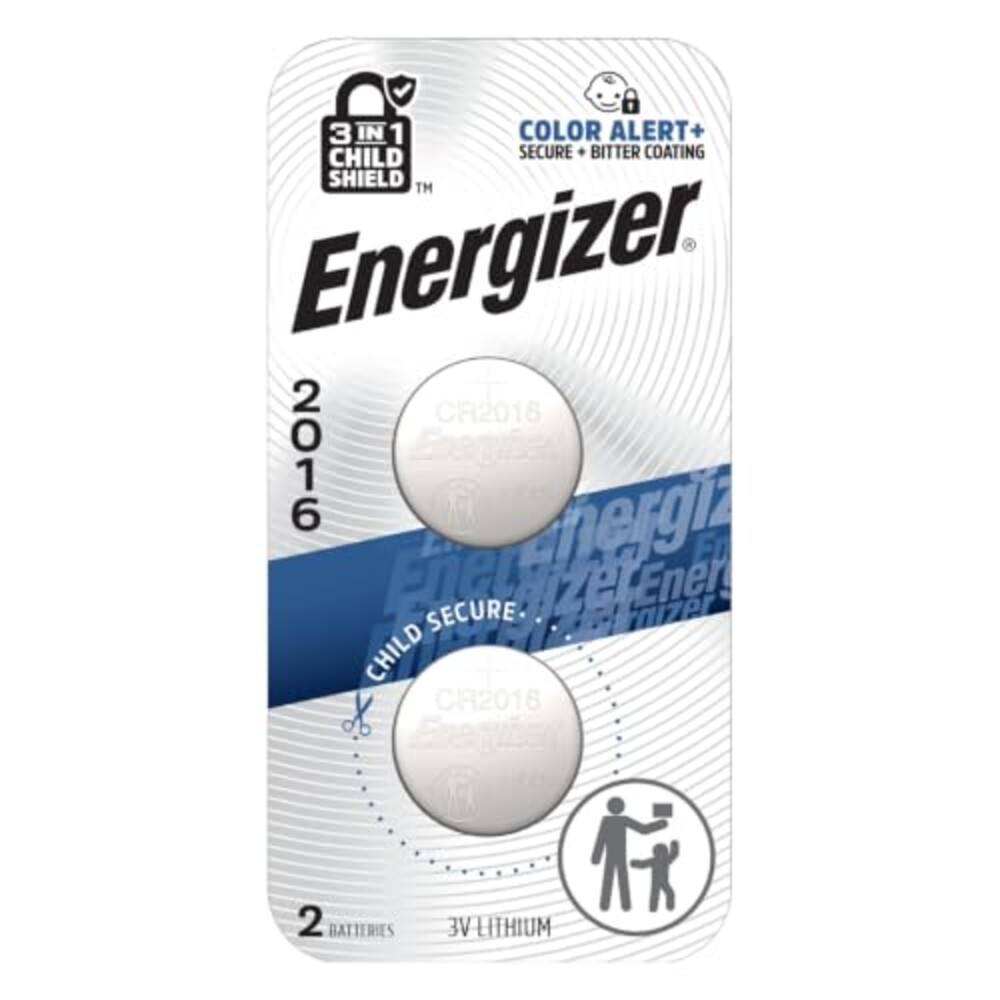 Energizer 2016 Batteries (2 Pack), 3V Li