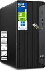 HP Desktop Computer Tower PC for Home & Office Business, Intel Core i5 | 16GB DDR4, 512GB PCIe SSD, Compact & Silent Design, Triple-Display Support, WiFi Adapter, Keyboard & Mouse, Windows 11 Pro