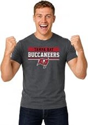 NFL Charcoal T-Shirt for Men and Women - Cotton Blend Tagless Tee | Officially licensed NFL charcoal tee - 50/50 cotton-poly blend, tagless, unisex fit for all 31 teams