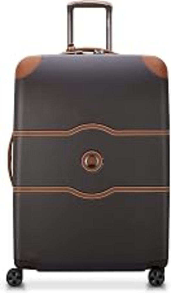 DELSEY PARIS Chatelet Air 2.0, 28 Inch Checked Luggage, Chocolate Brown | Checked-In Suitcase, Hardside, Lightweight Polycarbonate, Spinner Wheels, TSA Lock
