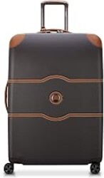 DELSEY PARIS Chatelet Air 2.0, 28 Inch Checked Luggage, Chocolate Brown | Checked-In Suitcase, Hardside, Lightweight Polycarbonate, Spinner Wheels, TSA Lock