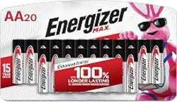 Energizer MAX AA Batteries (20 Pack), Double A Alkaline Batteries | ENR E91LP-20.EV MAX AA-20 UNIV DELTA