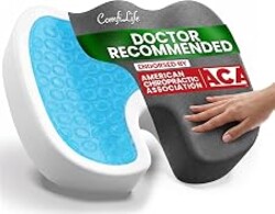 ComfiLife Doctor Recommended Seat Cushion - Premium Gel & Memory Foam Office Chair, Car Seat, Lifting Cushion - Chair Cushions for Back & Sciatica Relief - Seat Cushions for Office & Desk (Charcoal)