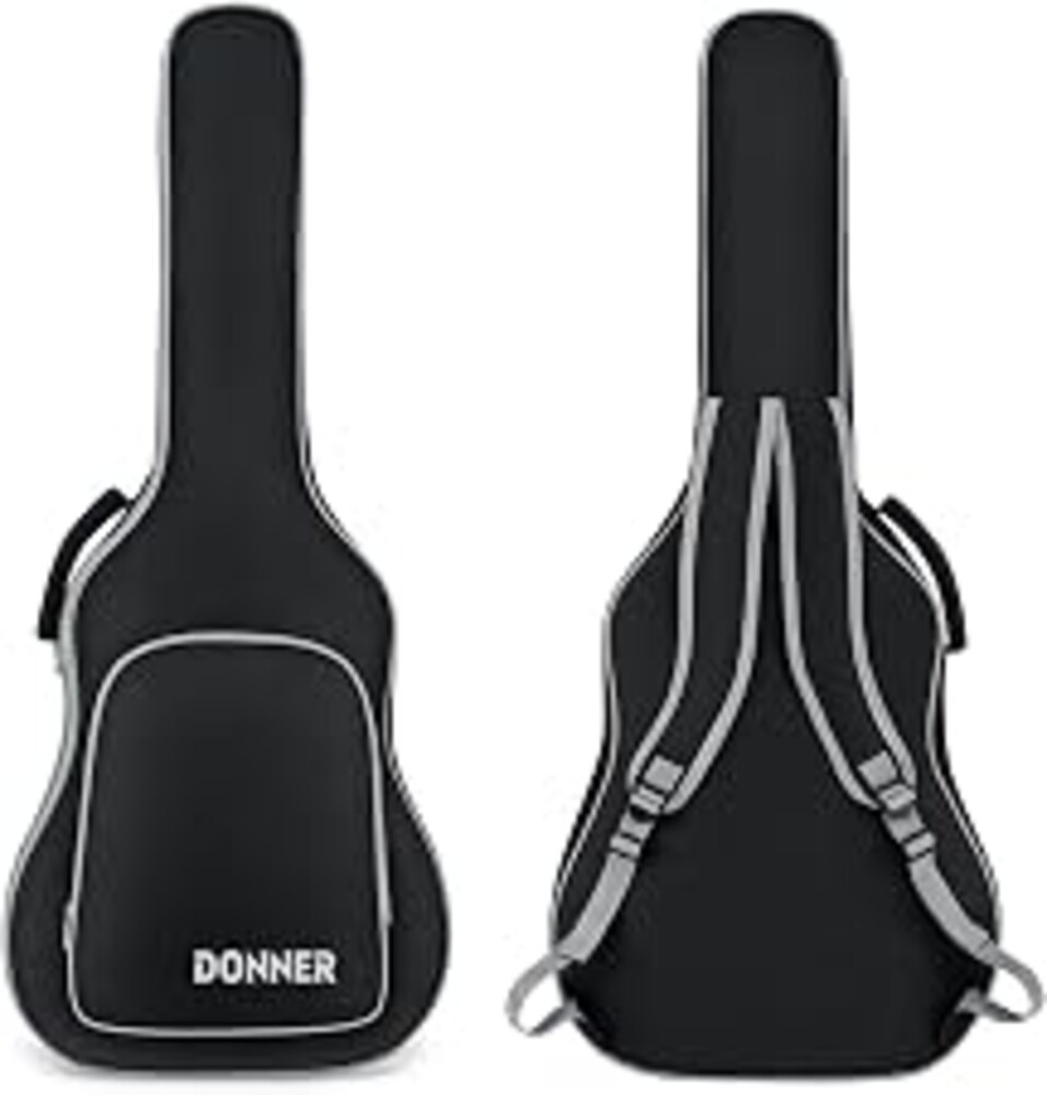 Donner 40/41 Inch Acoustic Guitar Gig Bag, 5mm Padded 600D Nylon, Black