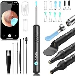 BEBIRD R1 Ear Wax Removal:Ear Cleaner with HD Ear Camera FSA, Black | Solve earwax buildup Removal - 10 replacement tips for various needs - HD visual with led & silicone 3-piece set ensures safe