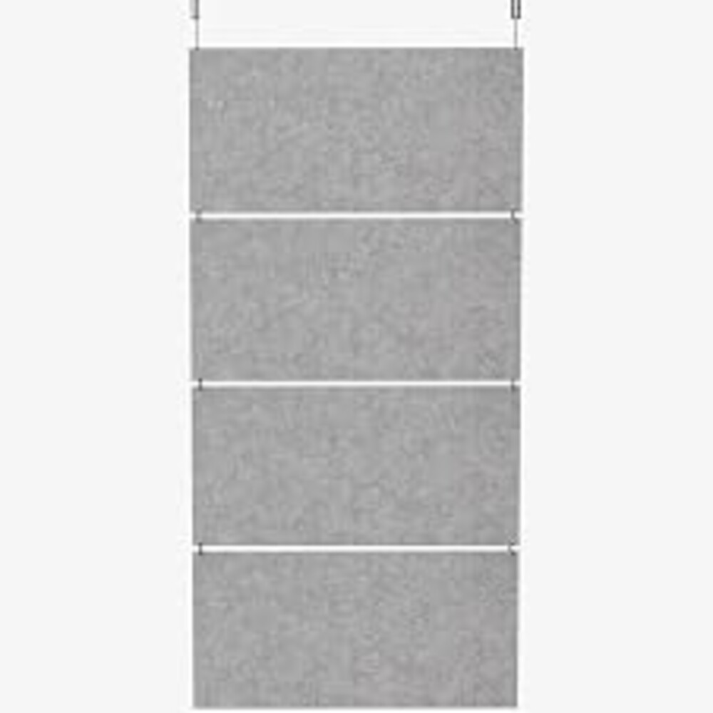 VIVO Light Gray 45 x 95 in Acoustic Modular Hanging Panels, PP-C45G | Rectangular Sound Absorber, Modern Noise Reduction that Installs to Ceiling or Wall, Drywall Anchors Included