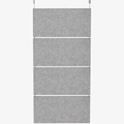 VIVO Light Gray 45 x 95 in Acoustic Modular Hanging Panels, PP-C45G | Rectangular Sound Absorber, Modern Noise Reduction that Installs to Ceiling or Wall, Drywall Anchors Included