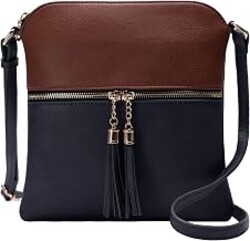 Solene Womens Lightweight Medium Crossbody Purse with Tassel, Perfect Size Crossbody Bags for Daily Use, travel