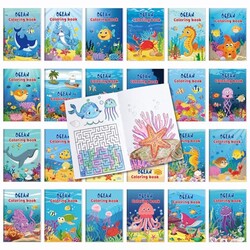 Liliful 24 Pcs Ocean Cartoons Coloring B