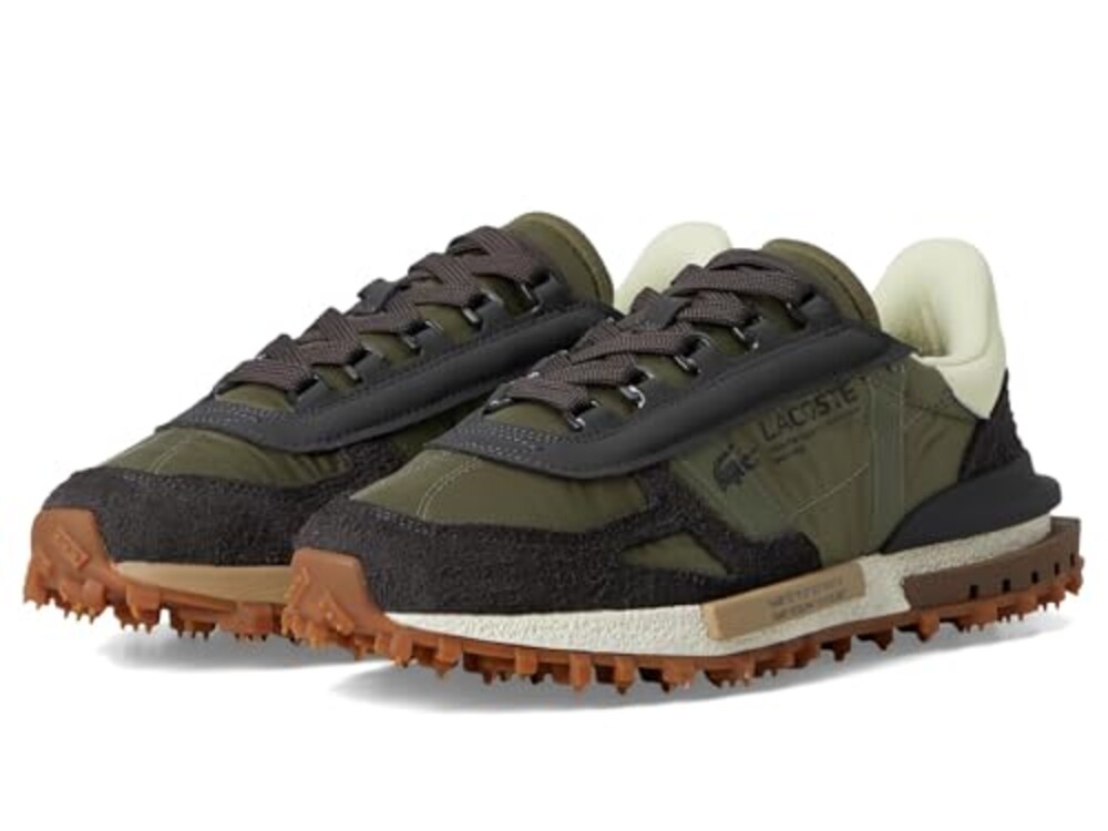 Lacoste Mens Elite Active Sneaker, KHK/D