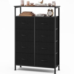 OLIXIS 8 Drawers Fabric Dresser, Raised