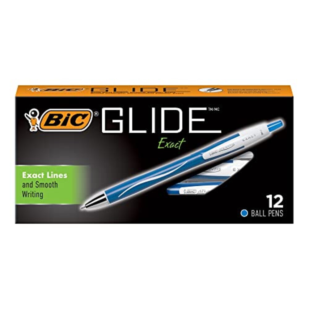 BIC Glide Exact Blue Retractable Ballpoi