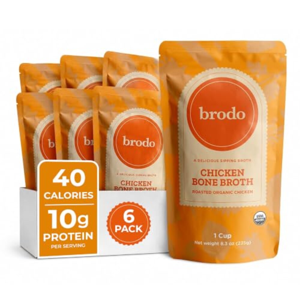 Brodo Organic Chicken Bone Broth, Keto,