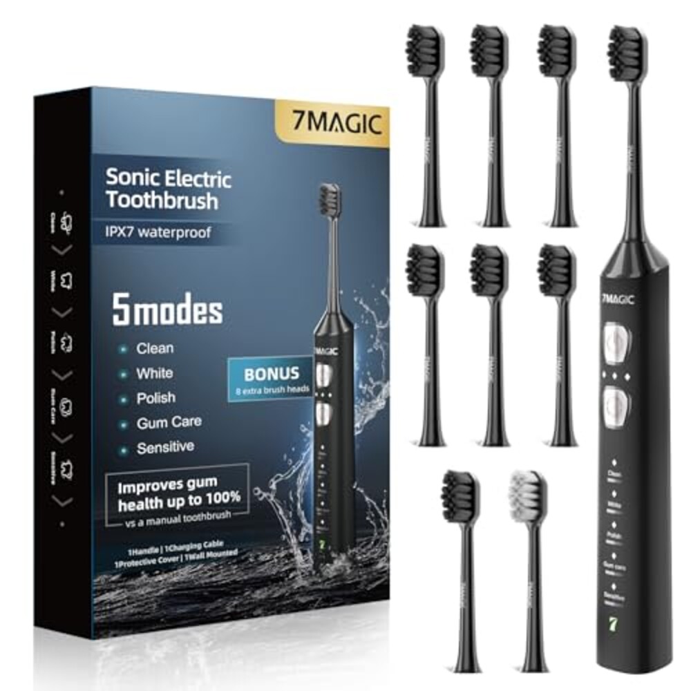 7MAGIC Sonic Electric Toothbrush, 180-Da