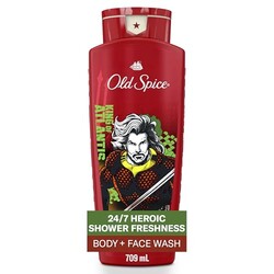 Old Spice Body Wash for Men, Long-Lasting Aquaman Scent, 24 fl oz | Fresh Ocean & Seastorm Notes | 24/7 Shower Fresh & 3X Defense | Rich Lather | Gentle For All Skin Types | Limited Edition