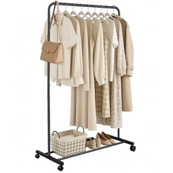 PSOONON Rolling Clothes Rack Garment Org