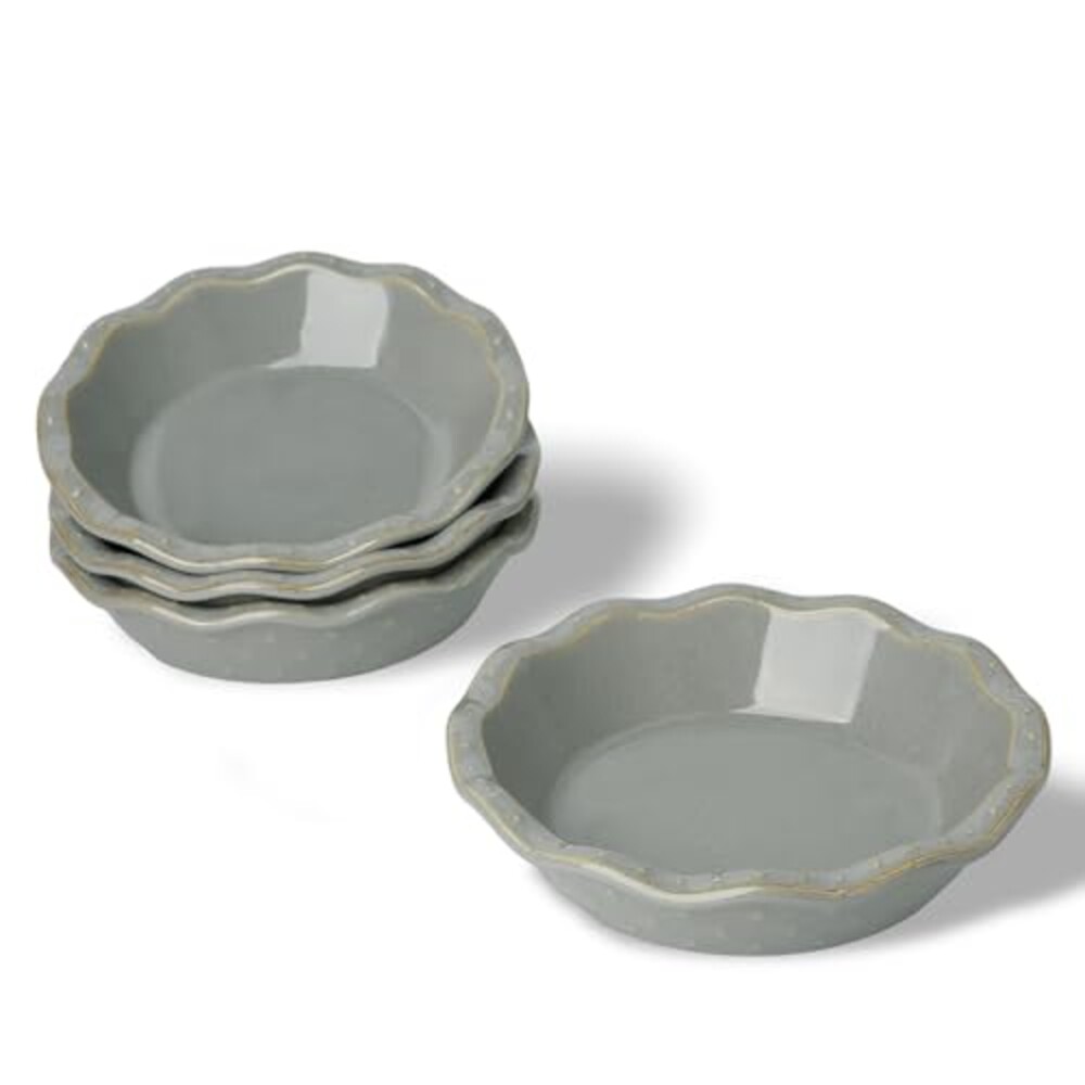QUXIJA Ceramic Mini Pie Pans Set of 4, 5