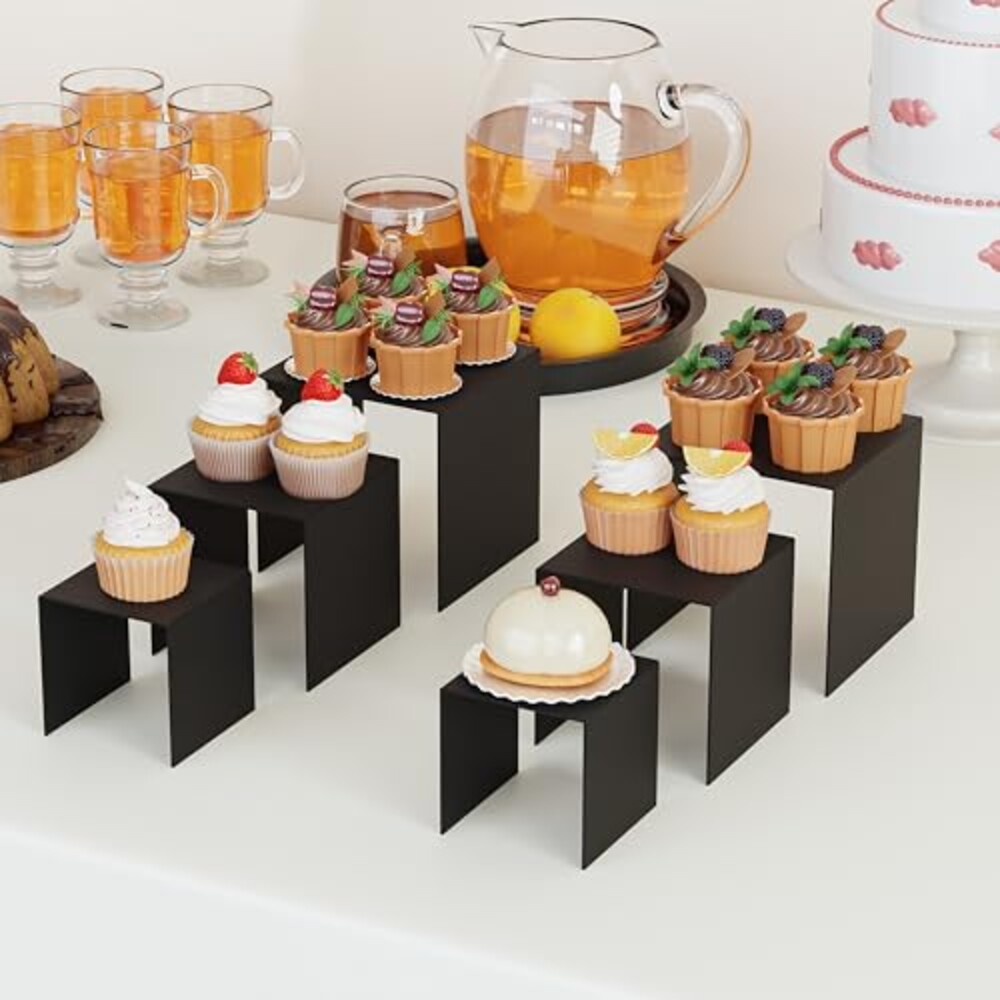ihomecooker 8 Pack Metal Black Riser Squ