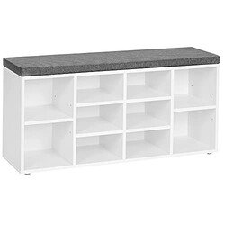 VASAGLE Shoe Bench with Cushion, 10 Comp