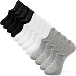 IDEGG Women & Men No Show Low Cut Anti‑Slip Casual Sports Running Socks | Women & Men Invisible Line Ankle Short Athletic Socks with Heel Grips prevents slipping, sleek hidden fit inside shoes