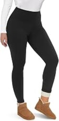 CAMPSNAIL Fleece Lined Leggings Women - Thick Winter Thermal Warm Pants | Soft High Waisted Tummy Control Leggings, Winter Clothing for Snow Cold Weather Hiking Travel, Fleece Tights