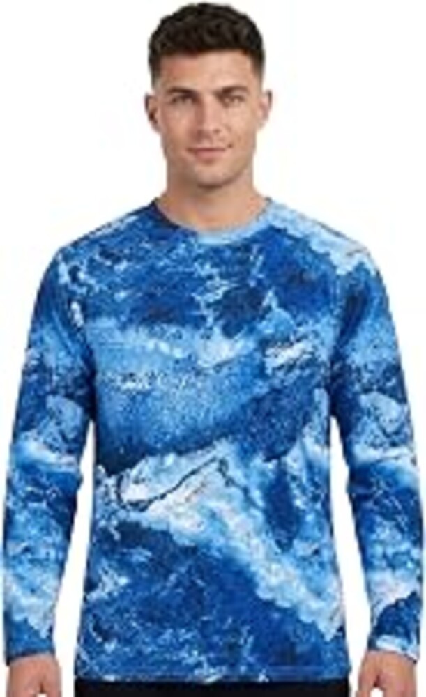 Realtree Xtreme Fishing Men's T-Shirts | Long Sleeve Crewneck Polyester Quick Dry UPF 50+ Sun Protection Tee