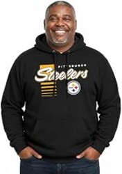 NFL Retro Script Fleece Hooded Sweatshirt - Officially Licensed Adult | NFL Fan Gear Hoodie | Cotton-Poly Fleece, Front Kangaroo Pocket, Adjustable Drawstring Hood, Ribbed Cuffs and Waistband