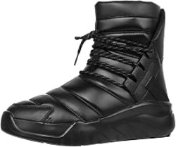 Soulsfeng Men's Women's Waterproof Fashion Boots Winter Warm High Top Shoes Anti-Slip Ankle Booties