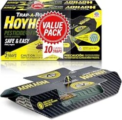 HOY HOY Trap A Roach - 10 Traps [2 Pack] Baited Glue Traps, Great for Home with Kids & Pets Indoor, Sticky Pest Control Trap, Roach Killer, Made in Japan