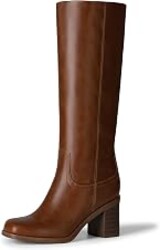 DREAM PAIRS Women's Square Toe Chunky Knee High Boots | Chunky Block Heel Square Toe Fashion Tall Boots Fall Winter Long Dressy Heeled Knee High Boots for Women