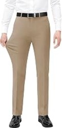 Pacific Perfect 4-Way Stretch Men’s Dress Pants| 3 Fits: Slim/Regular/Plus | 2-Inch Expandable Waist, Wrinkle Resistant, Non Iron, Moisture Wicking, Zipper Fly with Button Closure, Machine Washable