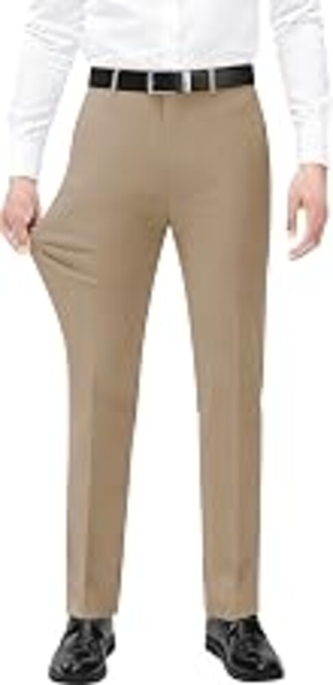 Pacific Perfect 4-Way Stretch Men’s Dress Pants| 3 Fits: Slim/Regular/Plus | 2-Inch Expandable Waist, Wrinkle Resistant, Non Iron, Moisture Wicking, Zipper Fly with Button Closure, Machine Washable