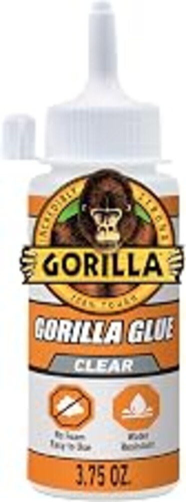 Gorilla Clear Glue, All Purpose, Polyurethane, 3.75 oz Bottle | Water Resistant Formula, No Foaming, Bonds Wood, Stone, Metal, Ceramic, and Foam, Ideal for Indoor and Outdoor Use