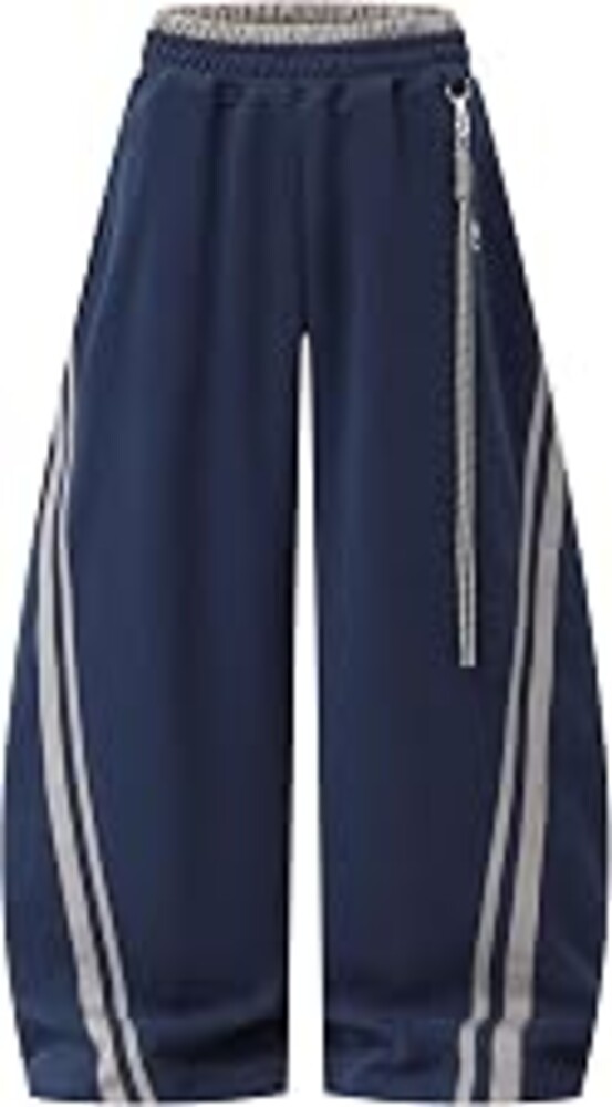 Aelfric Eden Stripes Baggy Barrel Sweatpants Elastic Double Waist Wide Leg Pants Women Men Casual Y2K Unisex Lounge Trouser