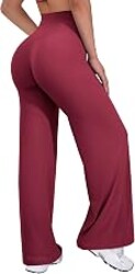 VOYJOY Straight Leggings Bottoms Womens Wide Leg 29"/ 31.5"/33"/35" Pants | High Waisted, Buttery Soft, Workout Yoga, for Womens