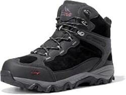 NORTIV 8 Men's Waterproof Lightweight Hiking Boots | Mid Top Suede Hiking Boots for Outdoor Trekking, Camping and Mountaineering Paladin