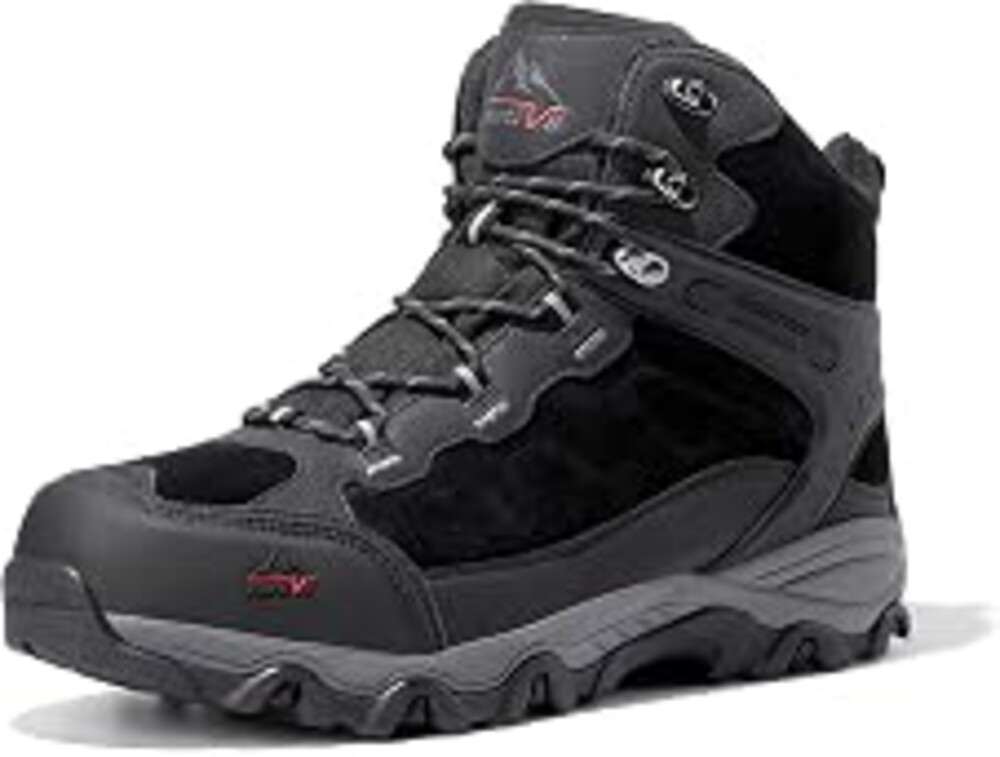 NORTIV 8 Men's Waterproof Lightweight Hiking Boots | Mid Top Suede Hiking Boots for Outdoor Trekking, Camping and Mountaineering Paladin