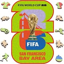 FIFA WorldCup2026 Wooden Puzzle Collectible SF CityPoster 200Pcs DecorGift | 5MM Thick Officially Unique pieces San Francisco Bay Area design;Gift for Adult & Soccer Fan;12.6x8.4in Wall Decor