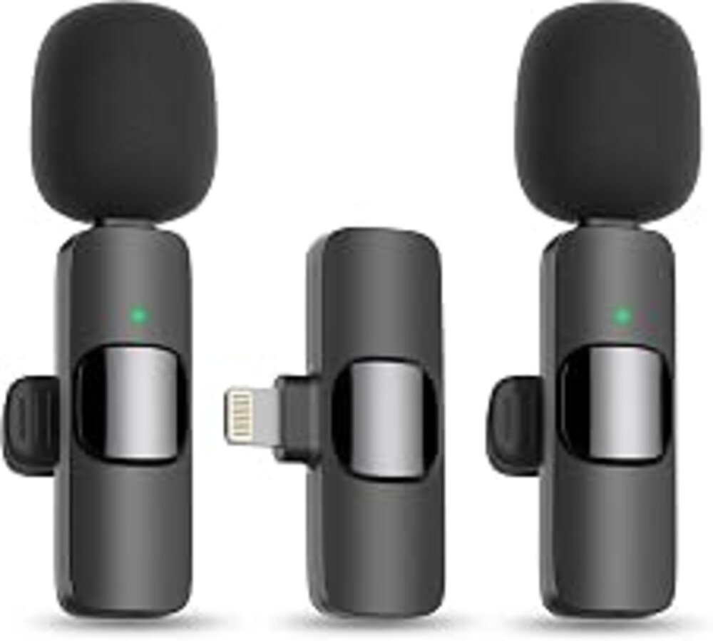 MAYBESTA Wireless Mini Microphone for iPhone - Lavalier Lapel Mic for Audio Video Recording - Clip on Content Creator Microphones for YouTube Tiktok Podcast Vlogging(Lightning Only)