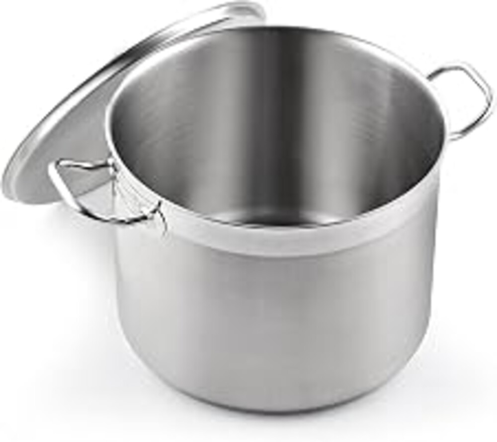 Cooks Standard Professional 8 Quart Stainless Steel Stock Pot with Lid | Induction Cookware for Pasta, Soup, Canning,Oven Safe, Dishwasher Safe