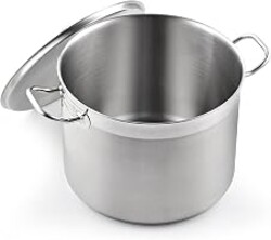 Cooks Standard Professional 8 Quart Stainless Steel Stock Pot with Lid | Induction Cookware for Pasta, Soup, Canning,Oven Safe, Dishwasher Safe
