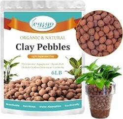 Legigo 6LB Leca Clay Pebbles for Plants, 4mm-16mm Clay Balls for Hydroponic | Drainage, Reusable, Aeration, Moisture Retention, Lightweight, Natural Leca for Orchids, Succulents, Terrariums, Aquaponics