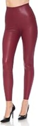 Leggings Depot Women's High Waist Faux Leather Leggings Tights Pleather Pants