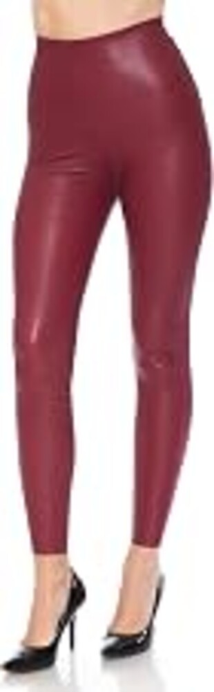 Leggings Depot Women's High Waist Faux Leather Leggings Tights Pleather Pants