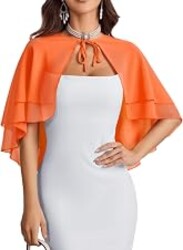 Avidlove Women Chiffon Capelet Shawls Wraps Shrug for Evening Dresses | Sheer Capelets For Bridesmaid Casual Cover Up,Cosplay Capes Shurg ,Formal Events