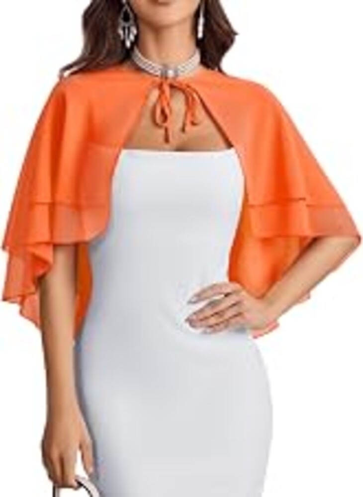 Avidlove Women Chiffon Capelet Shawls Wraps Shrug for Evening Dresses | Sheer Capelets For Bridesmaid Casual Cover Up,Cosplay Capes Shurg ,Formal Events